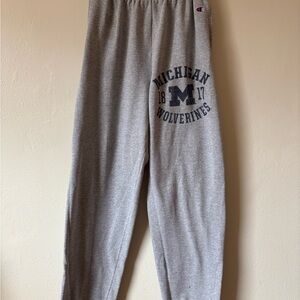 Champion Heather Gray Michigan Wolverines Joggers